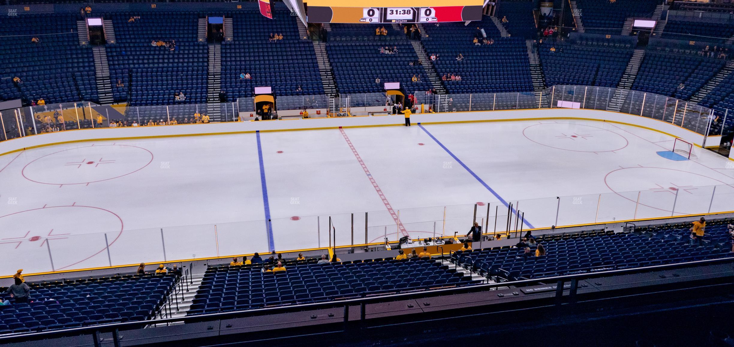 Seating view for Bridgestone Arena Section 208