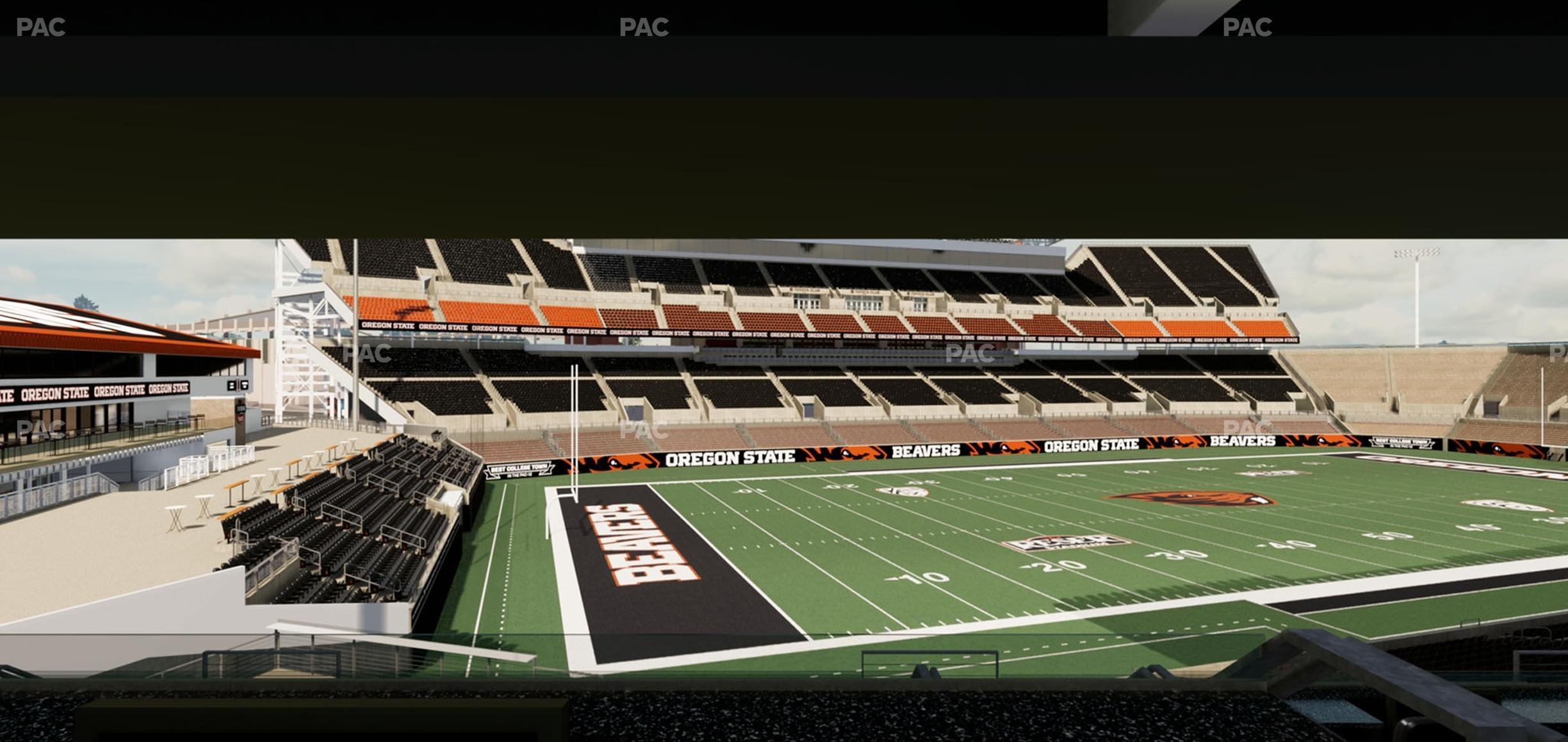 Seating view for Reser Stadium Section West Loge 36