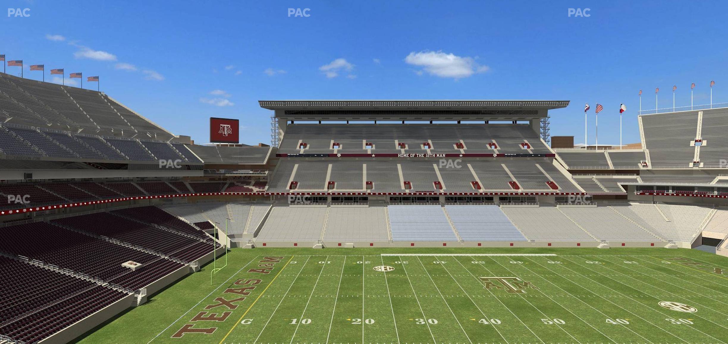 Seating view for Kyle Field Section Legacy Club 8