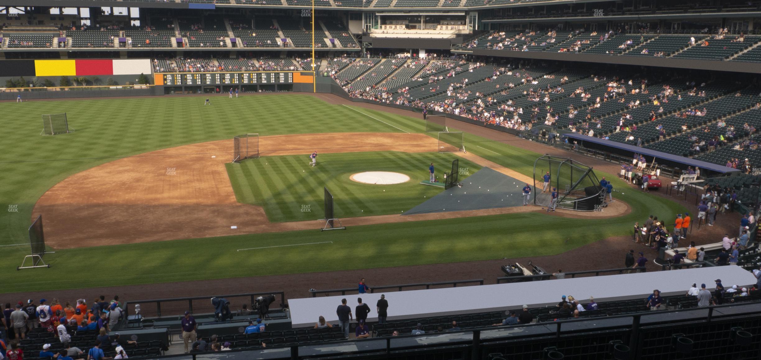 Seating view for Coors Field Section 239