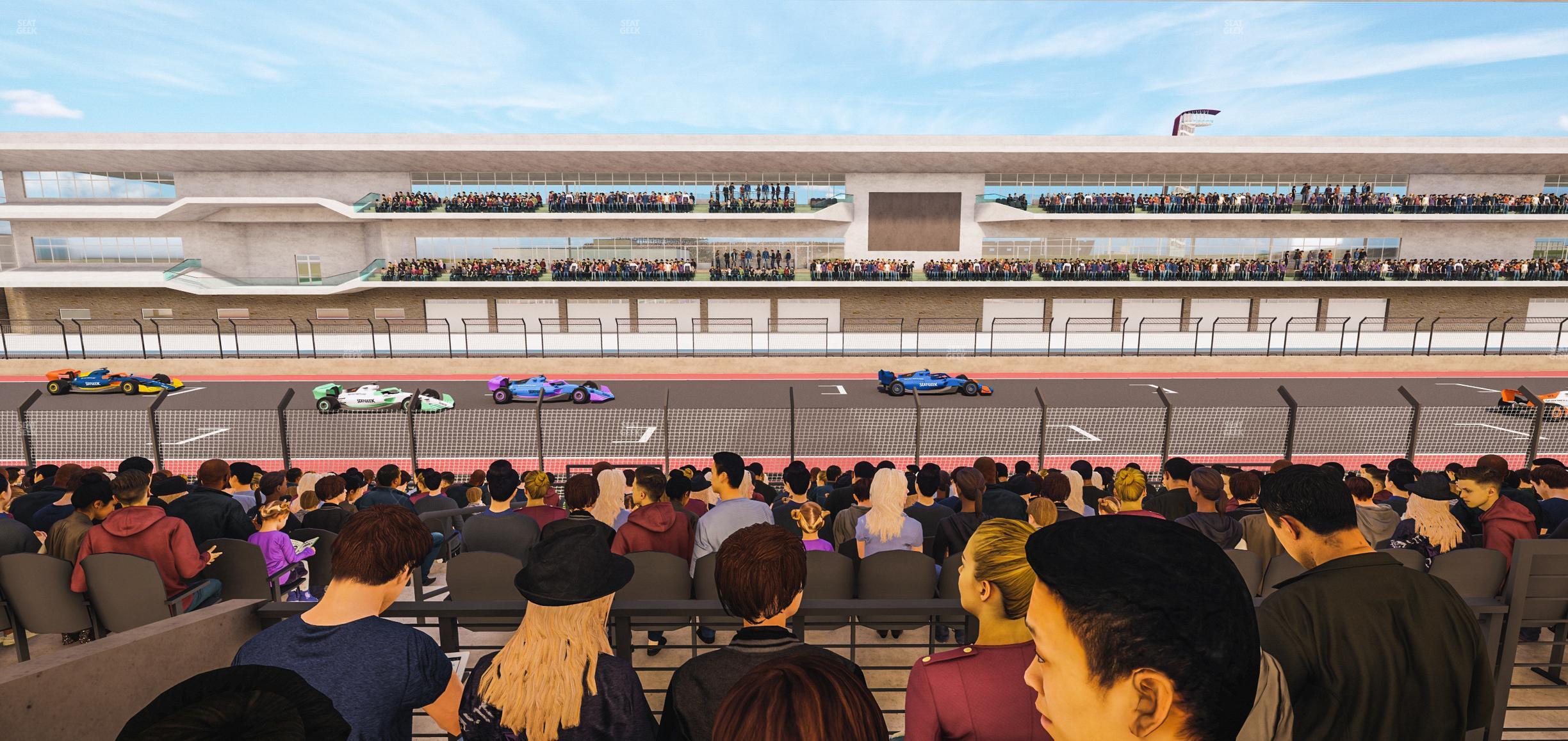 Seating view for Circuit of The Americas Section Main Grandstand Mezzanine 7 A