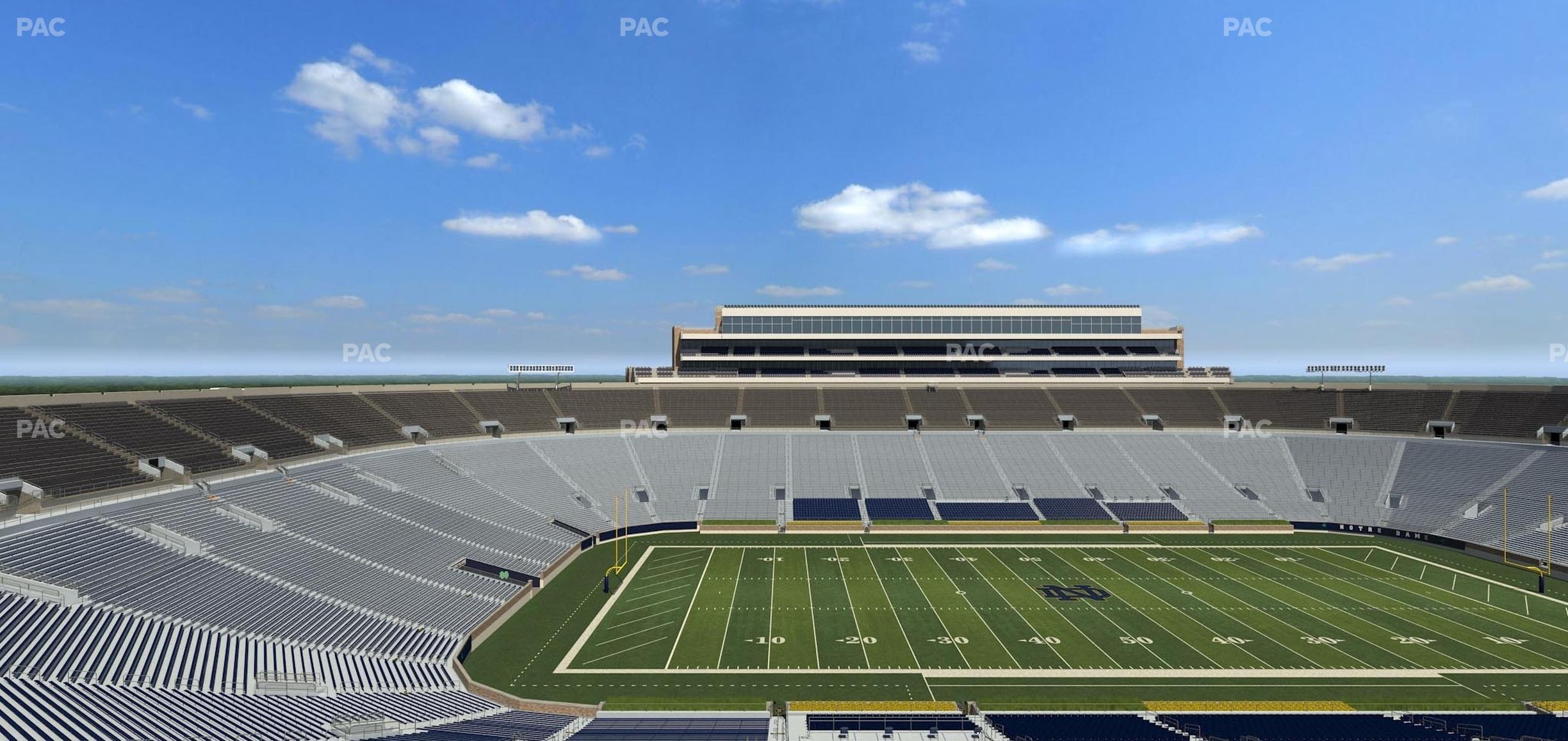 Seating view for Notre Dame Stadium Section Duncan Club 731