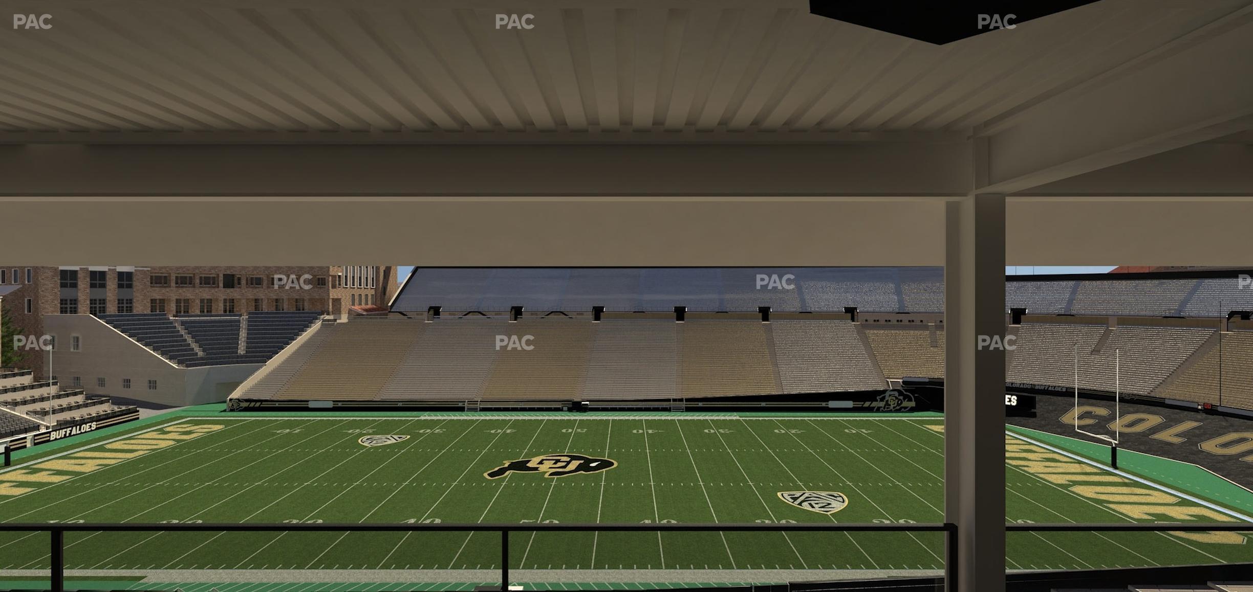 Seating view for Folsom Field Section 302