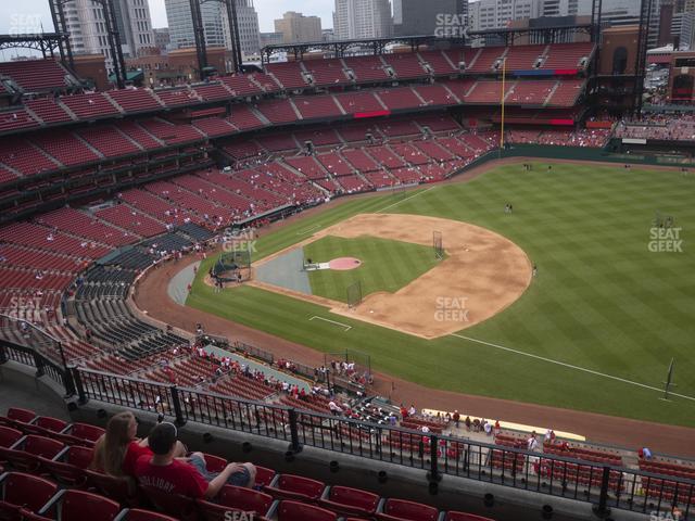 Seating view for Busch Stadium Section First Base Terrace 437