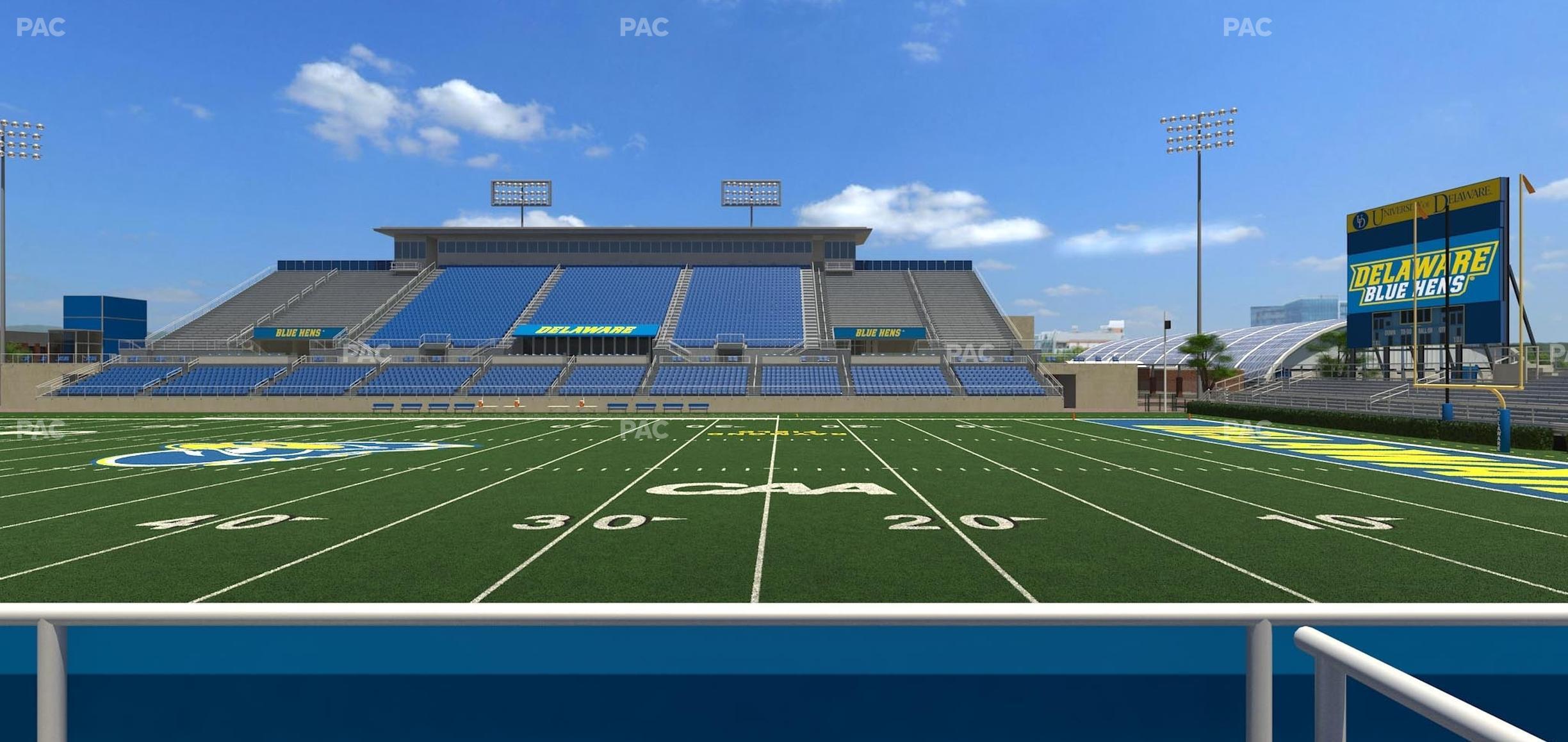 Seating view for Delaware Stadium Section East Box 64