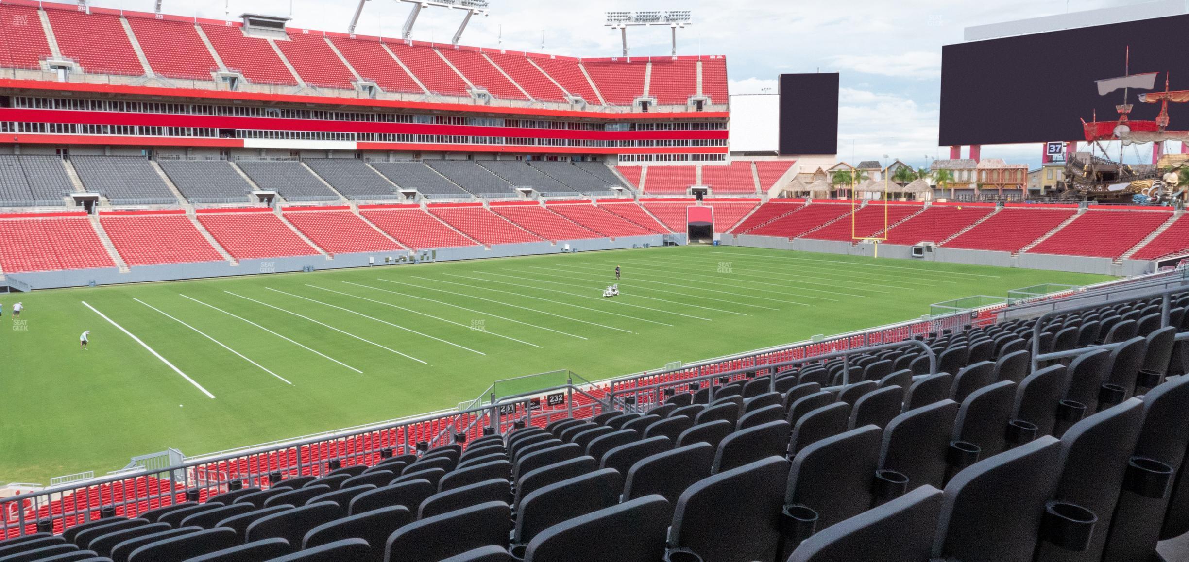 Seating view for Raymond James Stadium Section 231