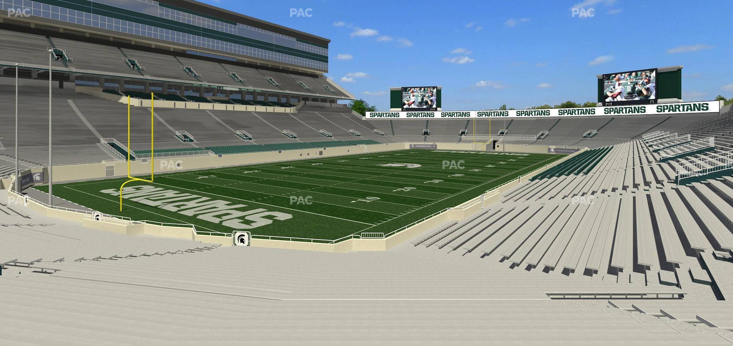 Seating view for Spartan Stadium (Michigan) Section Ga Students