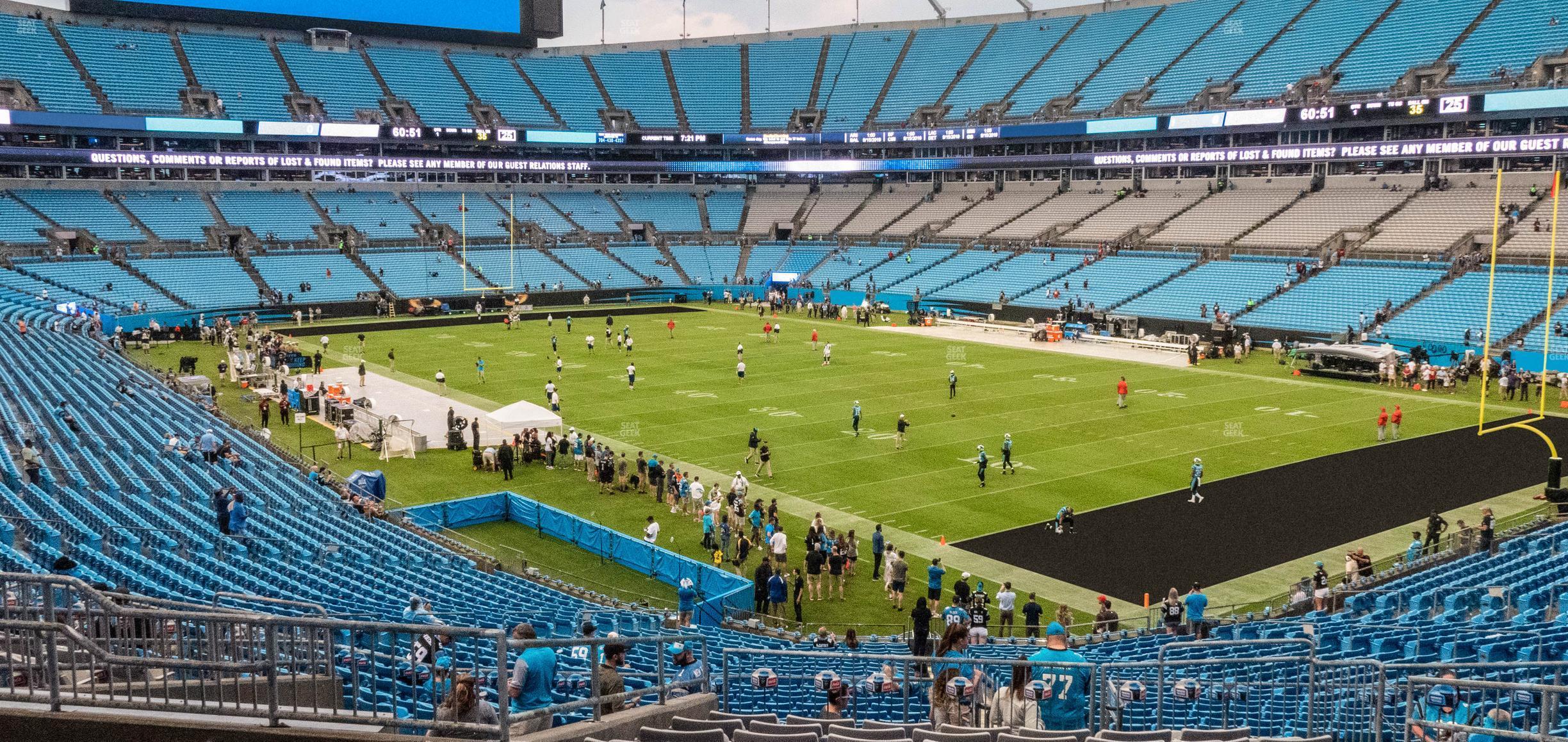 Seating view for Bank of America Stadium Section 336