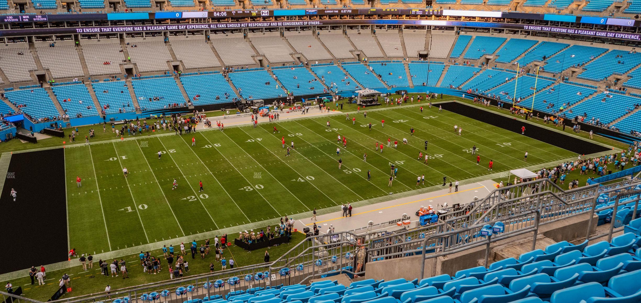 Seating view for Bank of America Stadium Section 545