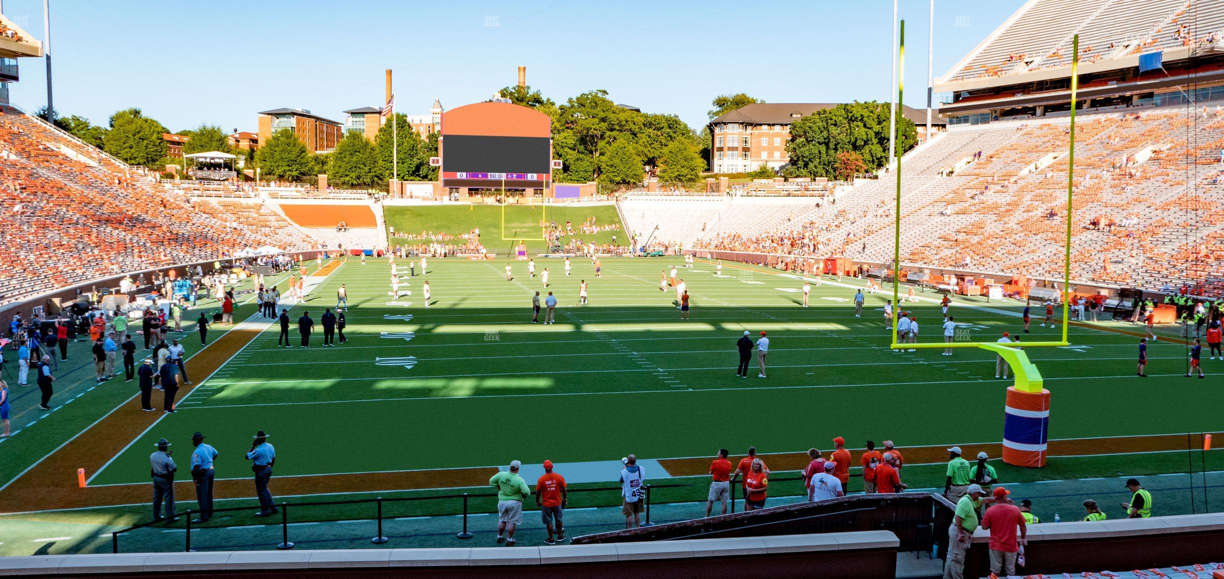 Seating view for Clemson Memorial Stadium Section W