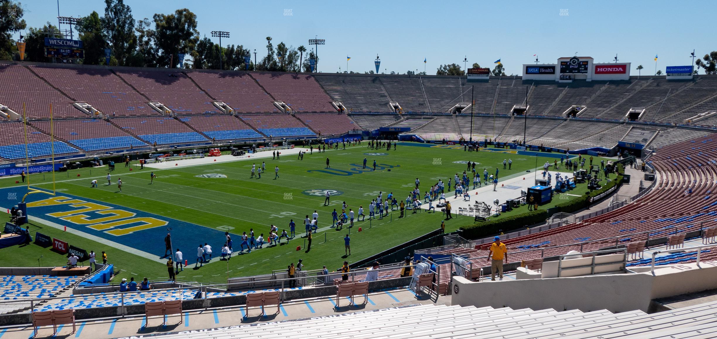 Seating view for Rose Bowl Stadium Section Upper 15