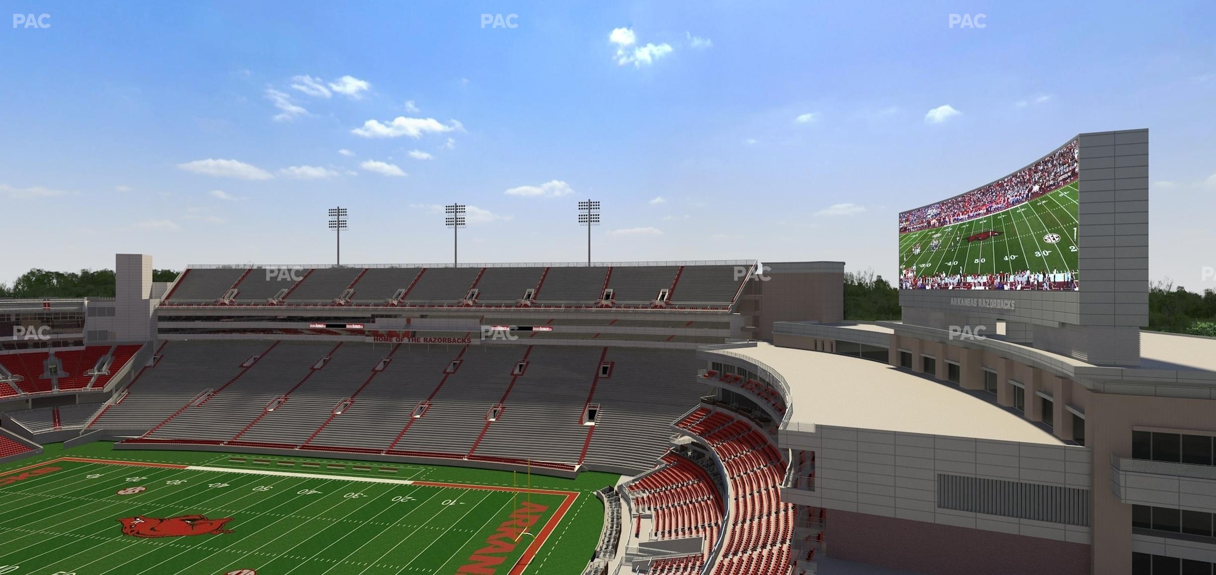 Seating view for Razorback Stadium Section 518 1