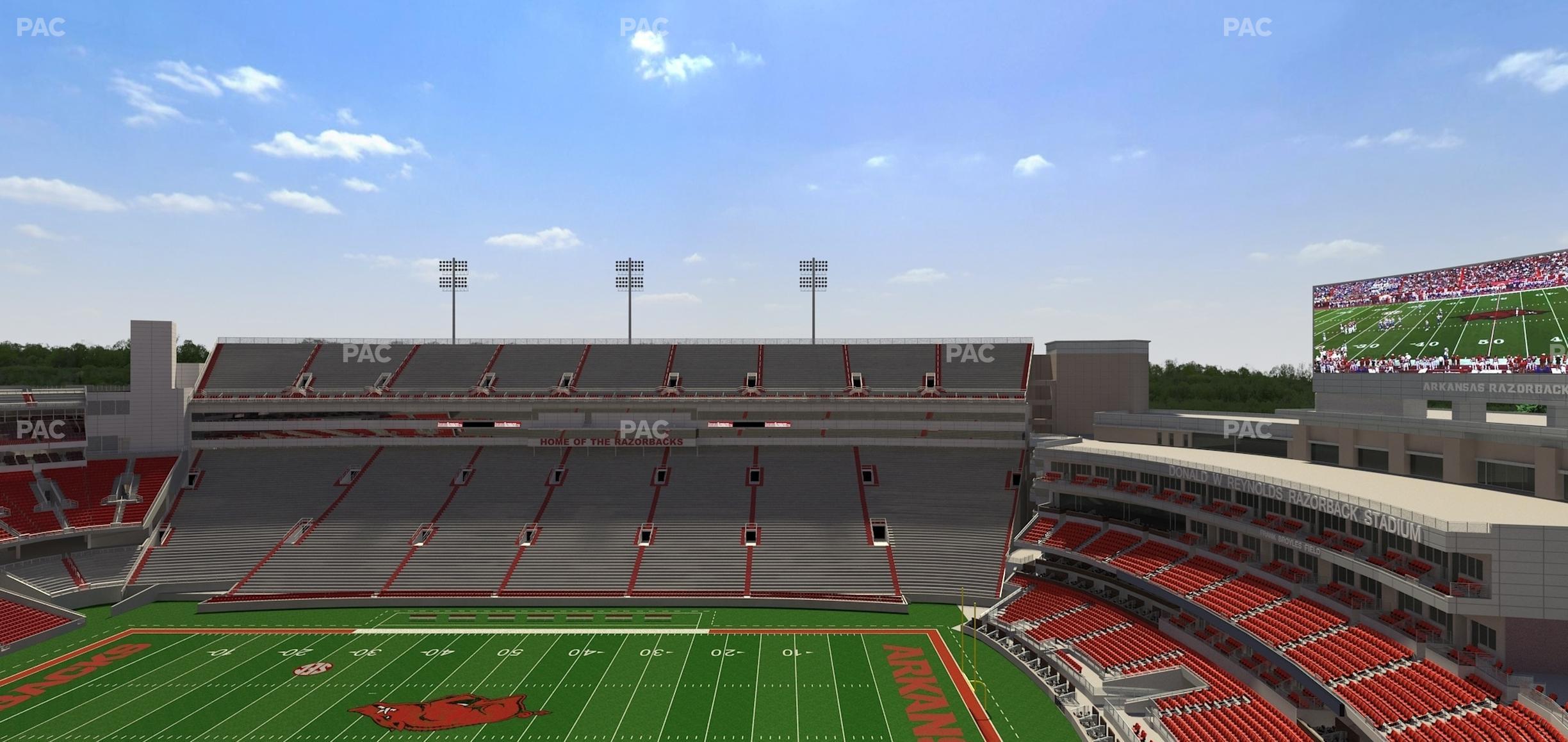 Seating view for Razorback Stadium Section 521 1