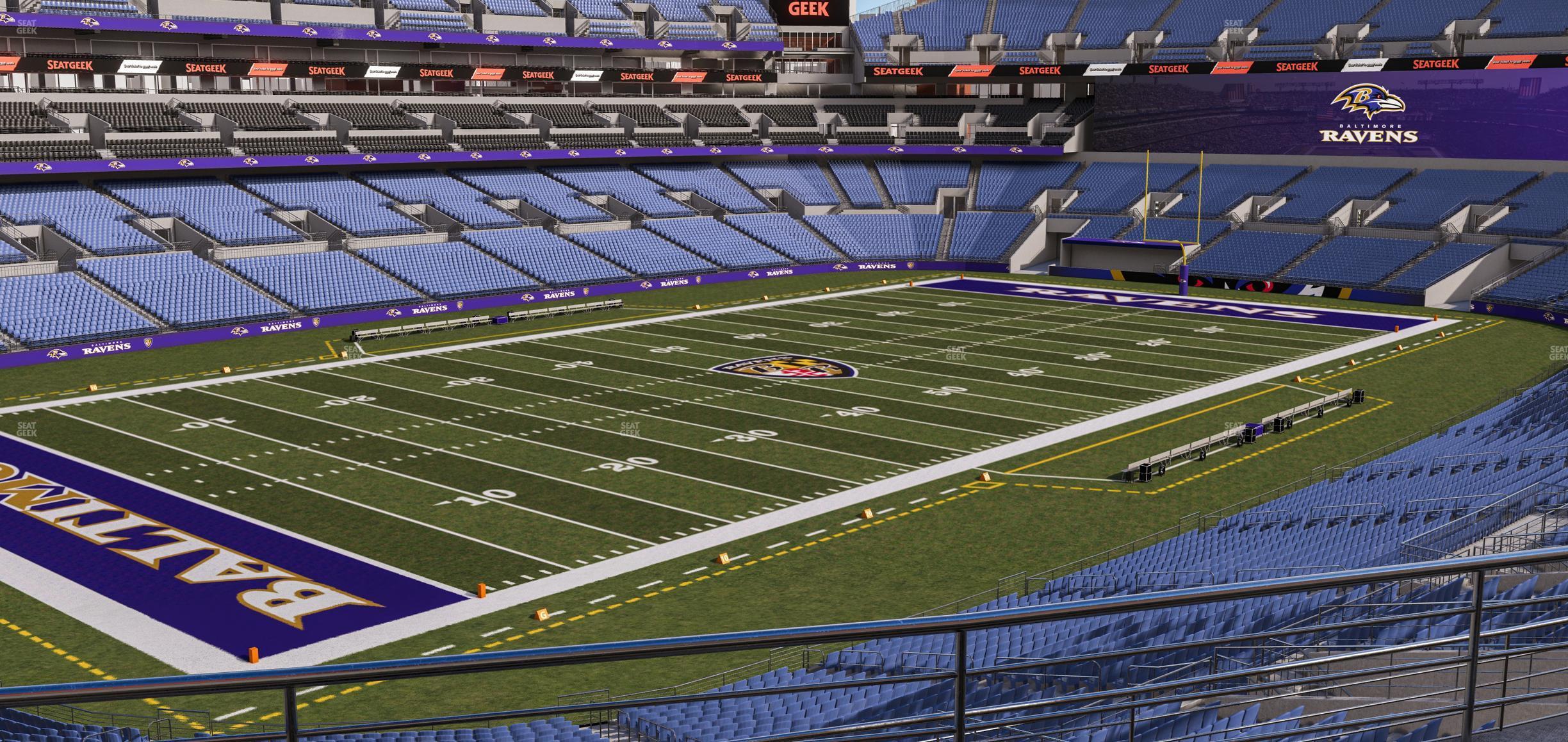 Seating view for M&T Bank Stadium Section 233