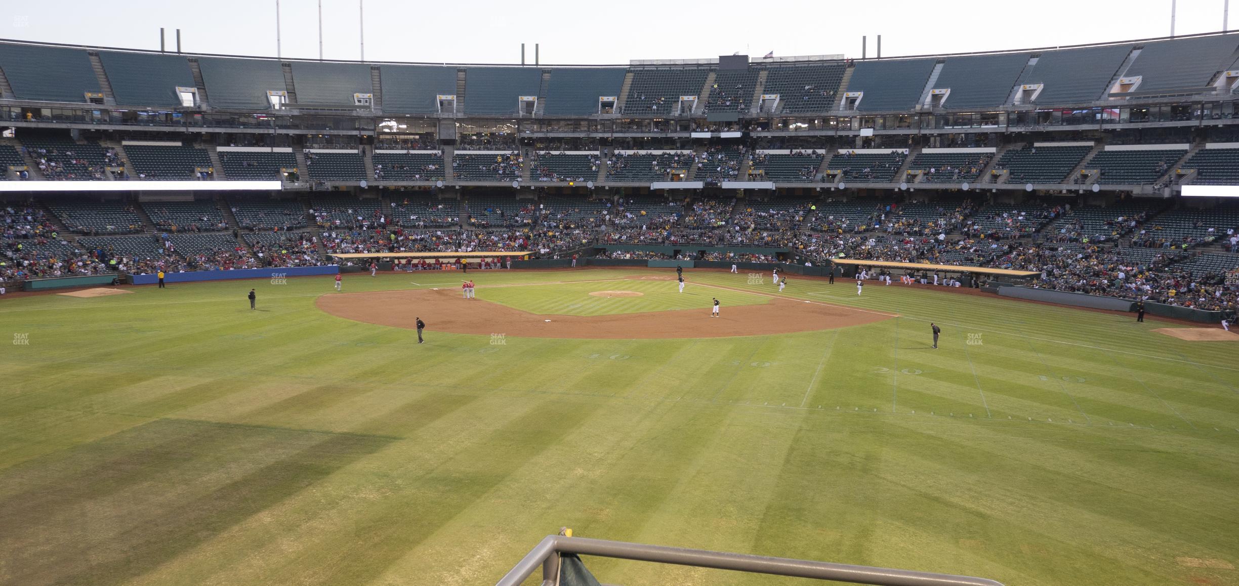 Seating view for Oakland Coliseum Section Rear 139