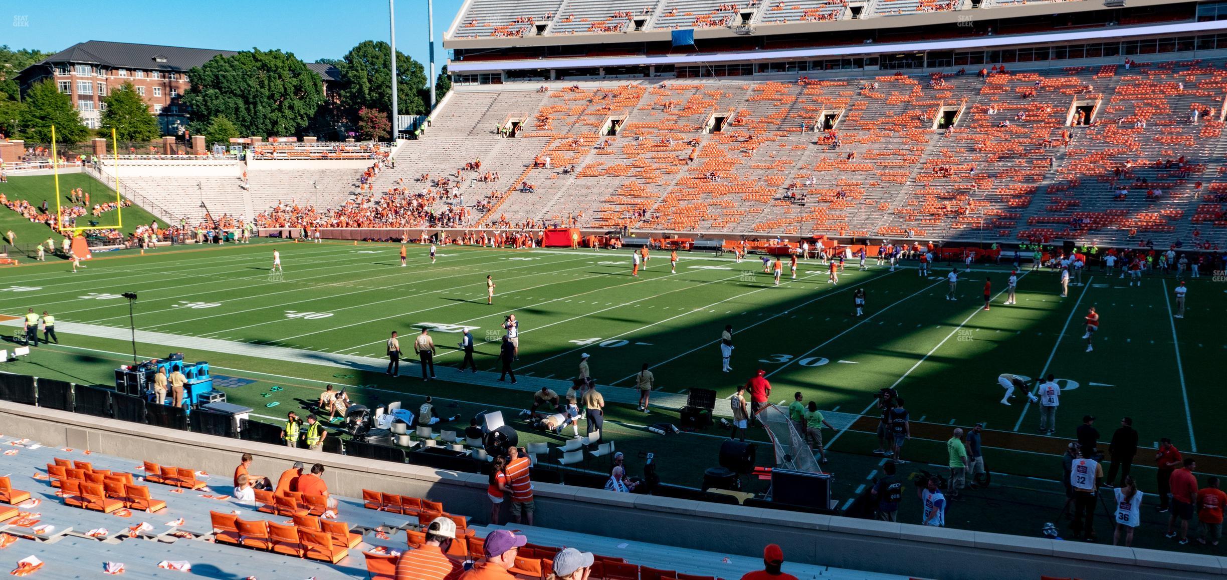 Seating view for Clemson Memorial Stadium Section R