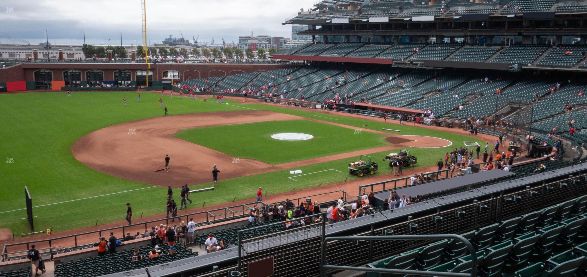 Seating view for Oracle Park Section Club Level 226