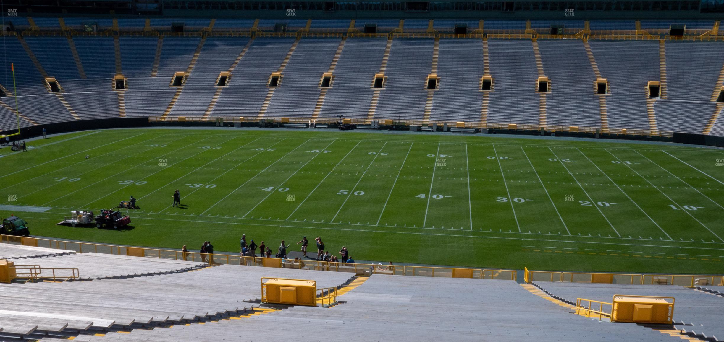 Seating view for Lambeau Field Section 117