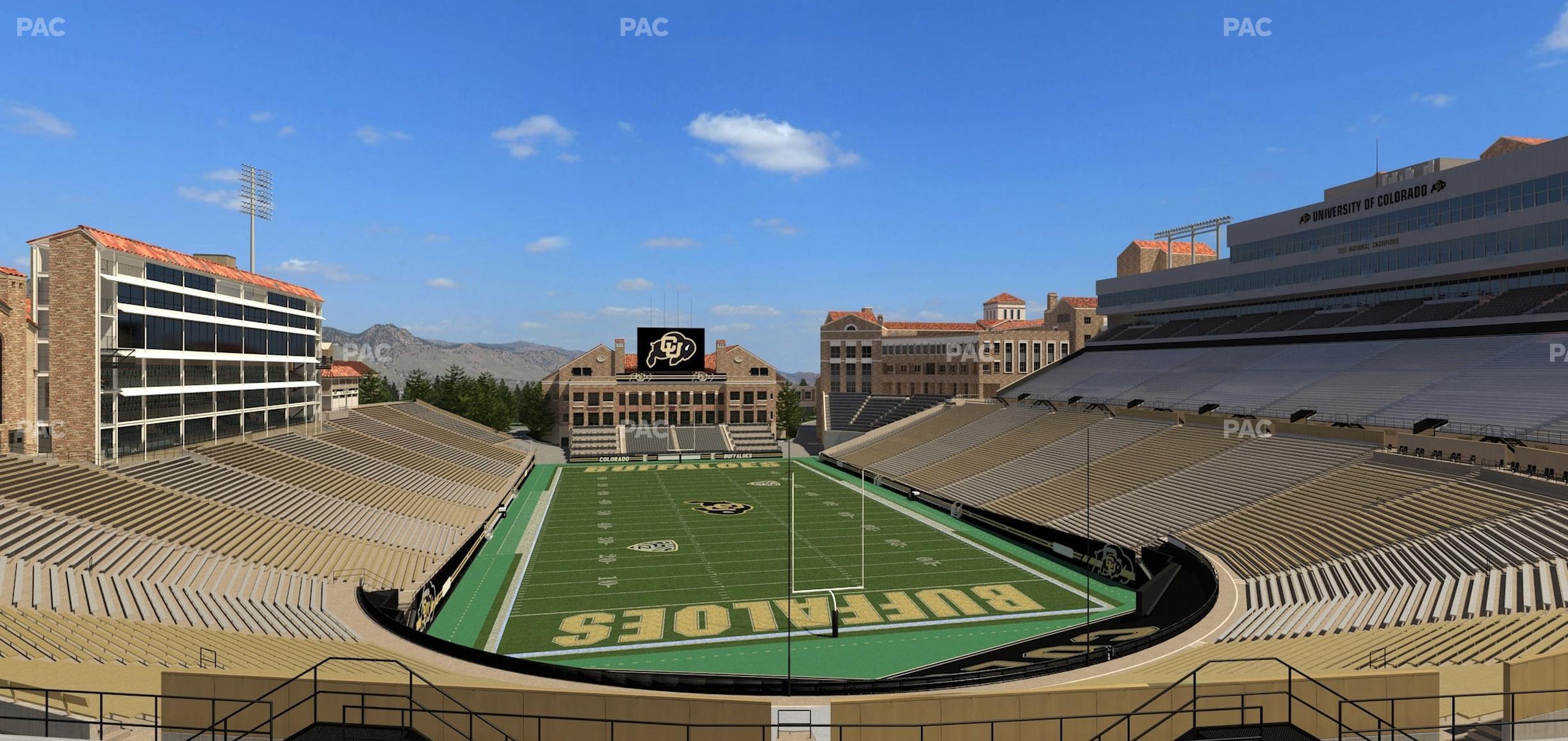 Seating view for Folsom Field Section 208