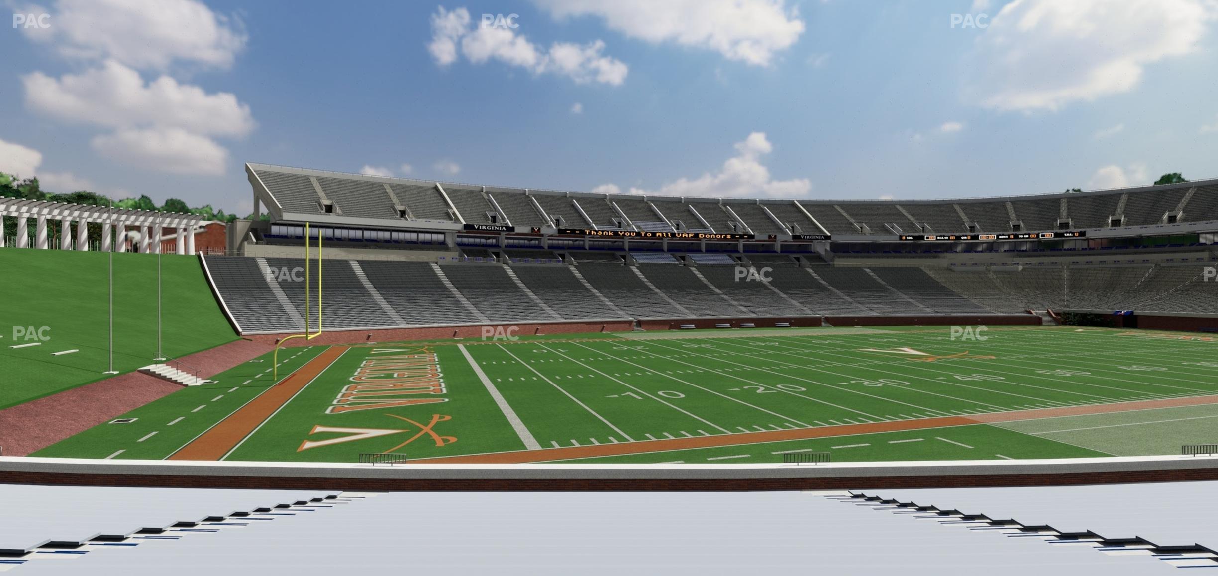 Seating view for Scott Stadium Section 129