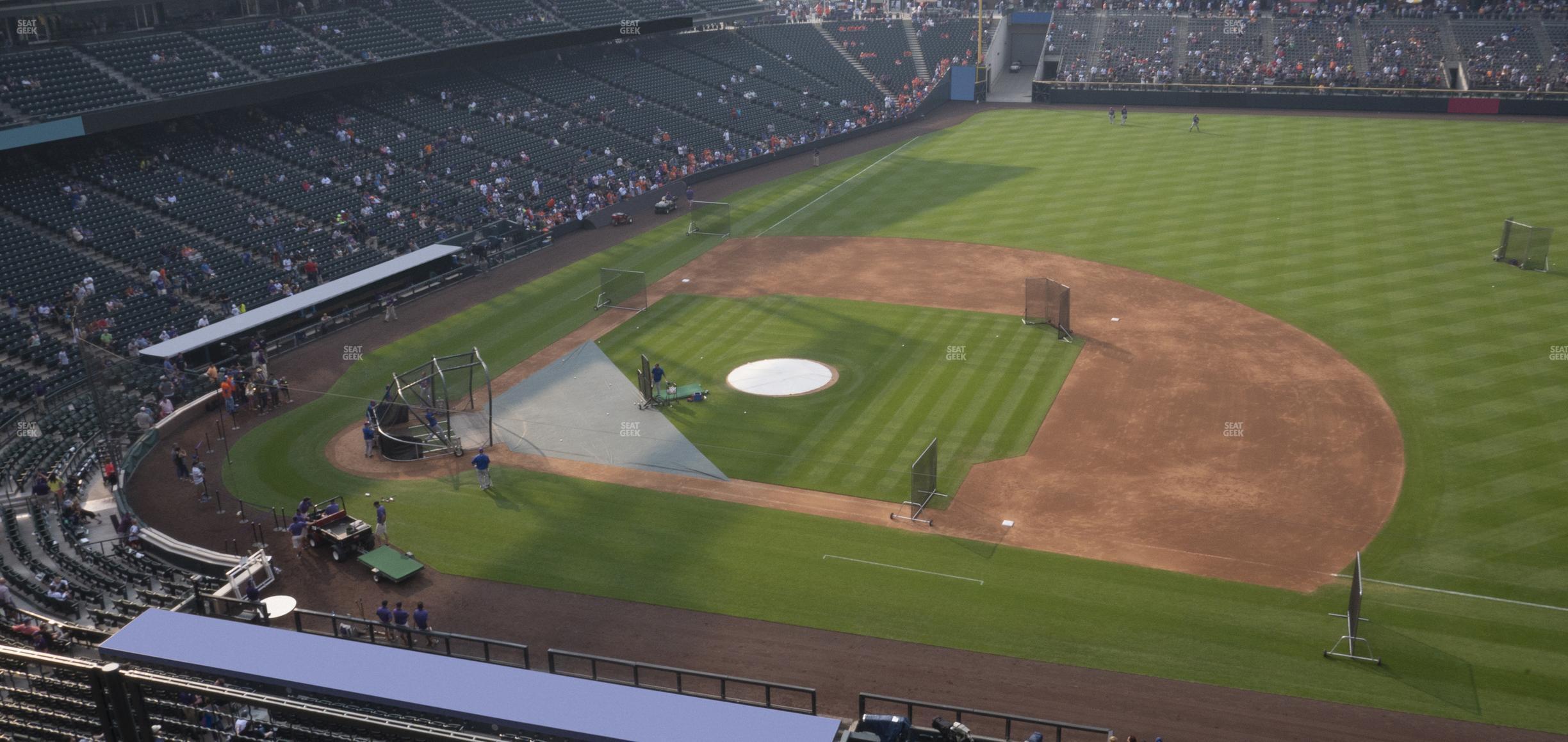 Seating view for Coors Field Section Lower 321