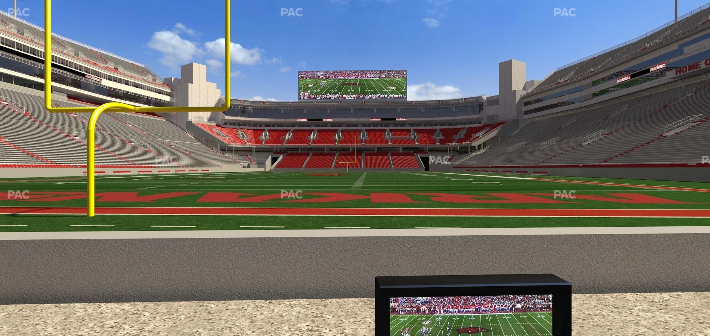 Seating view for Razorback Stadium Section Loge 8