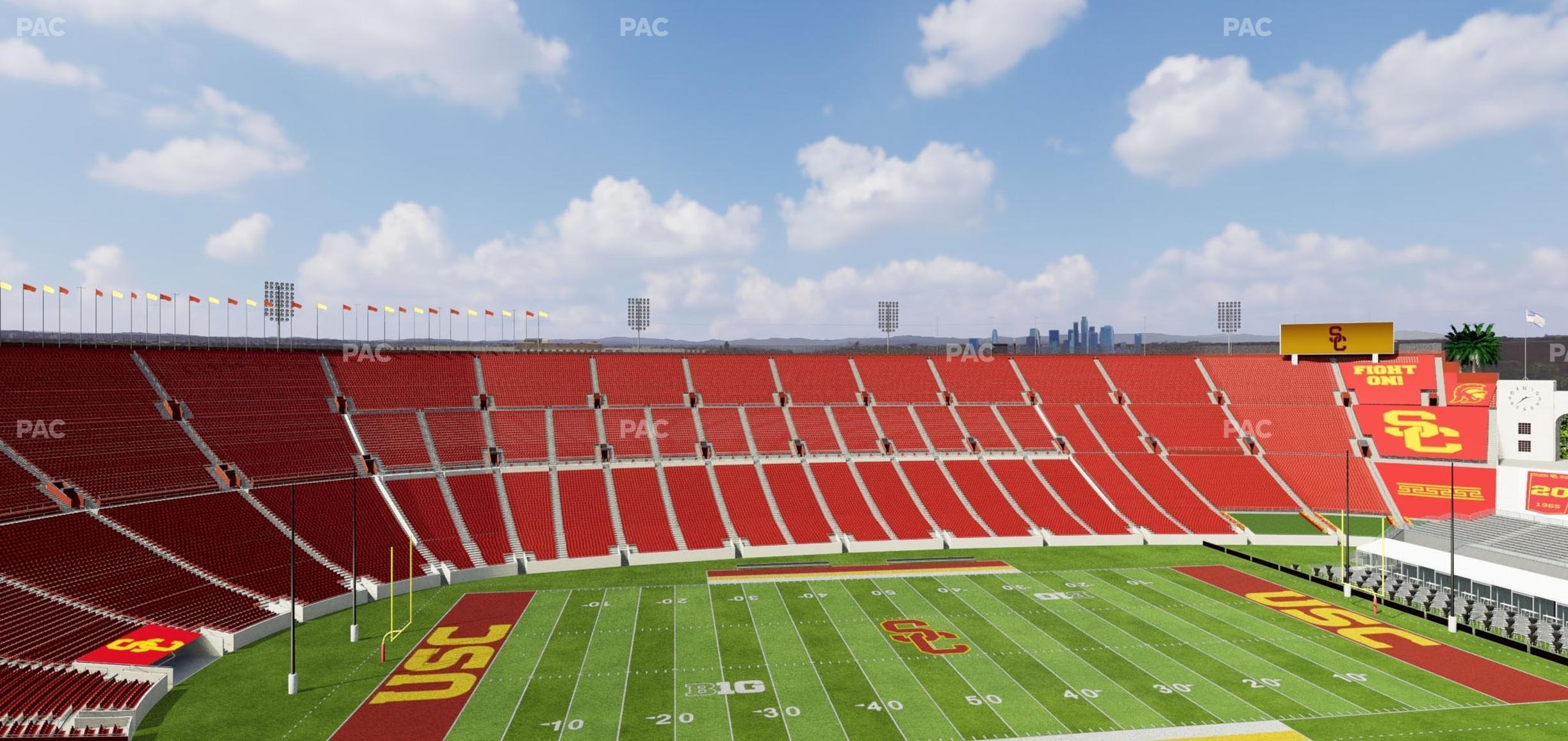 Seating view for Los Angeles Memorial Coliseum Section Club 409