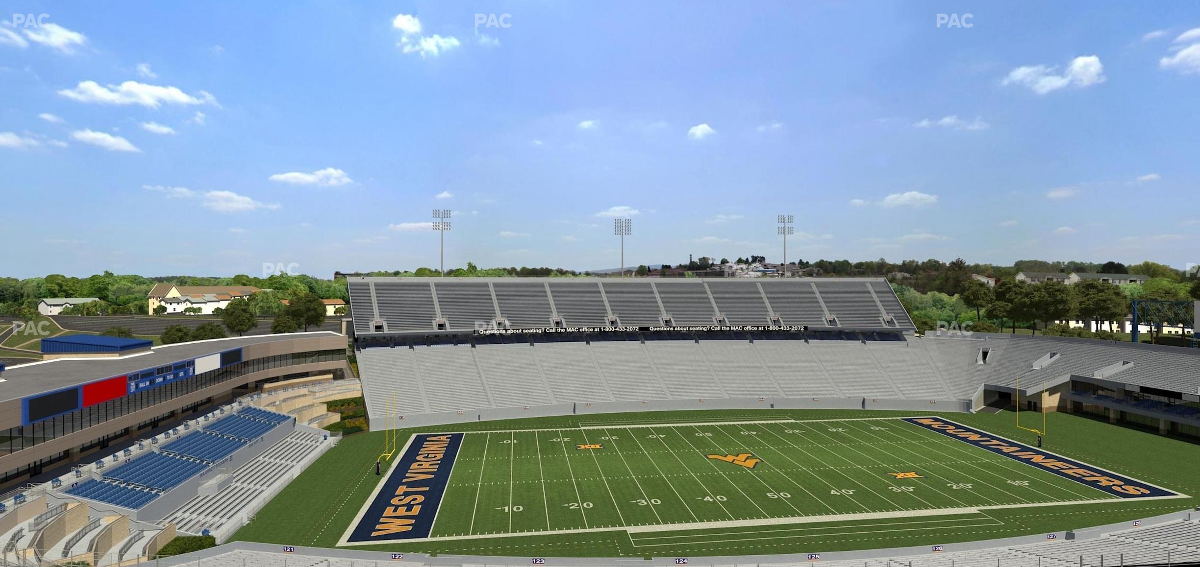 Seating view for Mountaineer Field at Milan Puskar Stadium Section 215