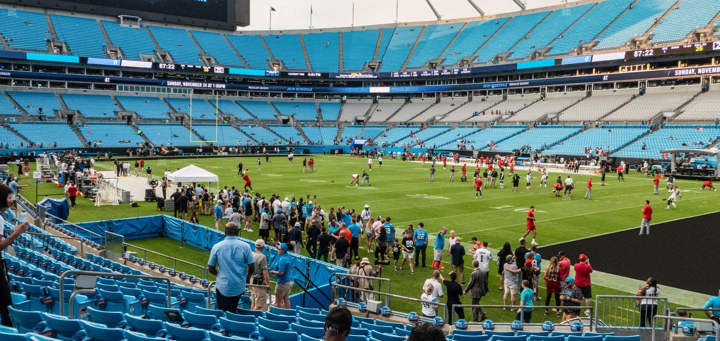 Seating view for Bank of America Stadium Section 126