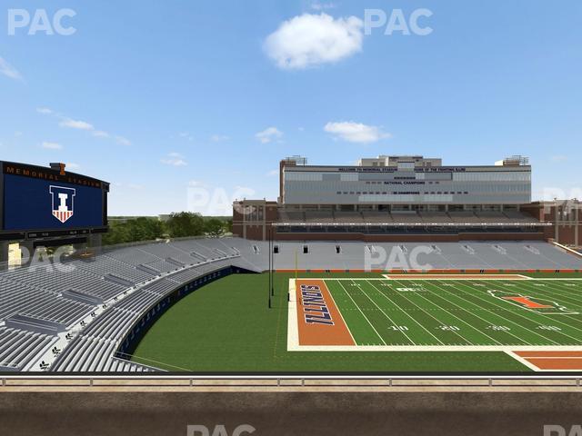 Seating view for Memorial Stadium - IL Section 209