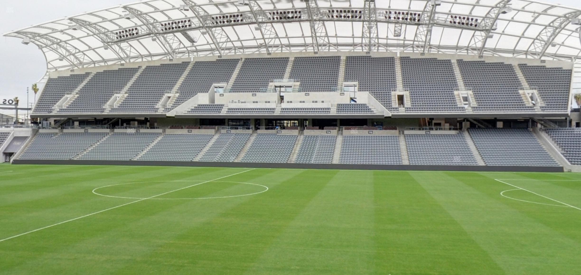 Seating view for BMO Stadium Section Field Club A