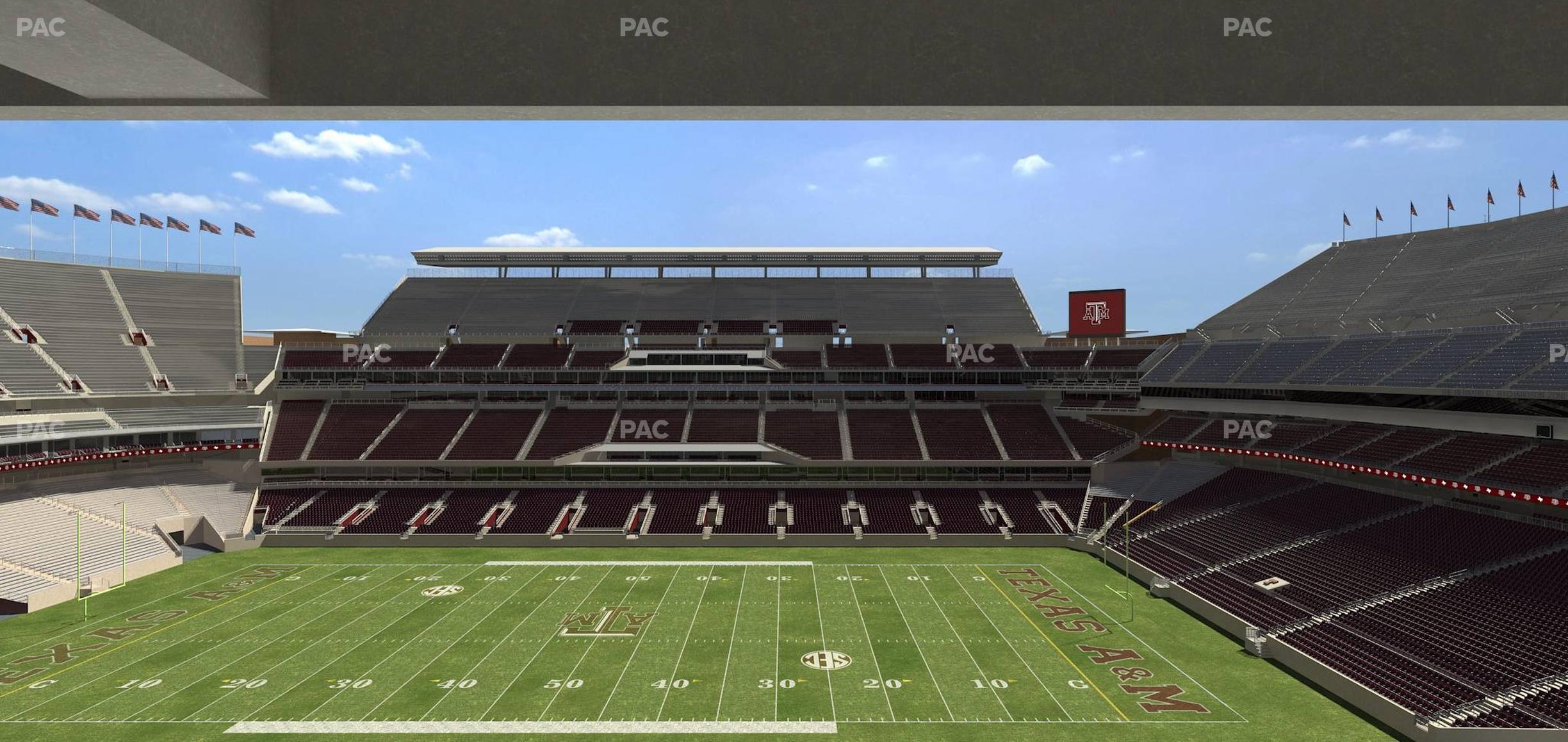 Seating view for Kyle Field Section 233