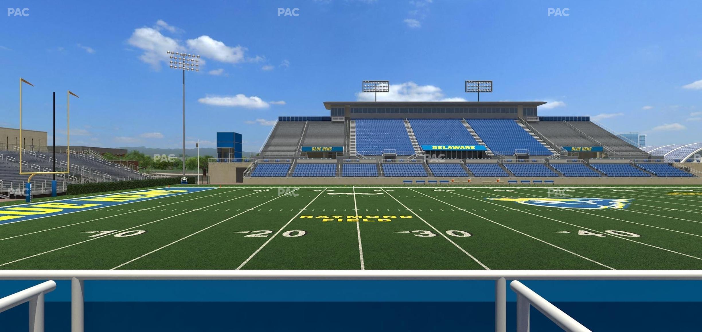 Seating view for Delaware Stadium Section East Box 86