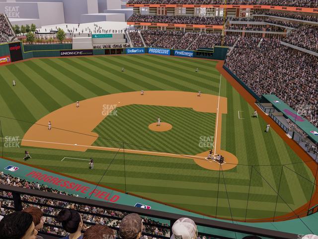 Seating view for Progressive Field Section 458