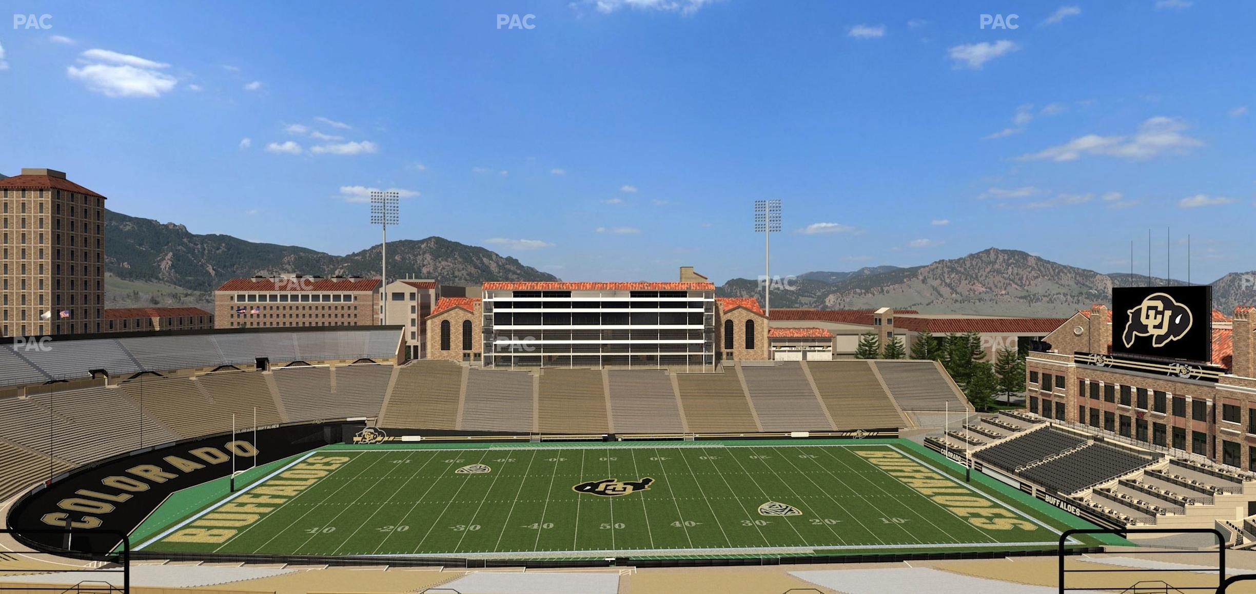 Seating view for Folsom Field Section 569