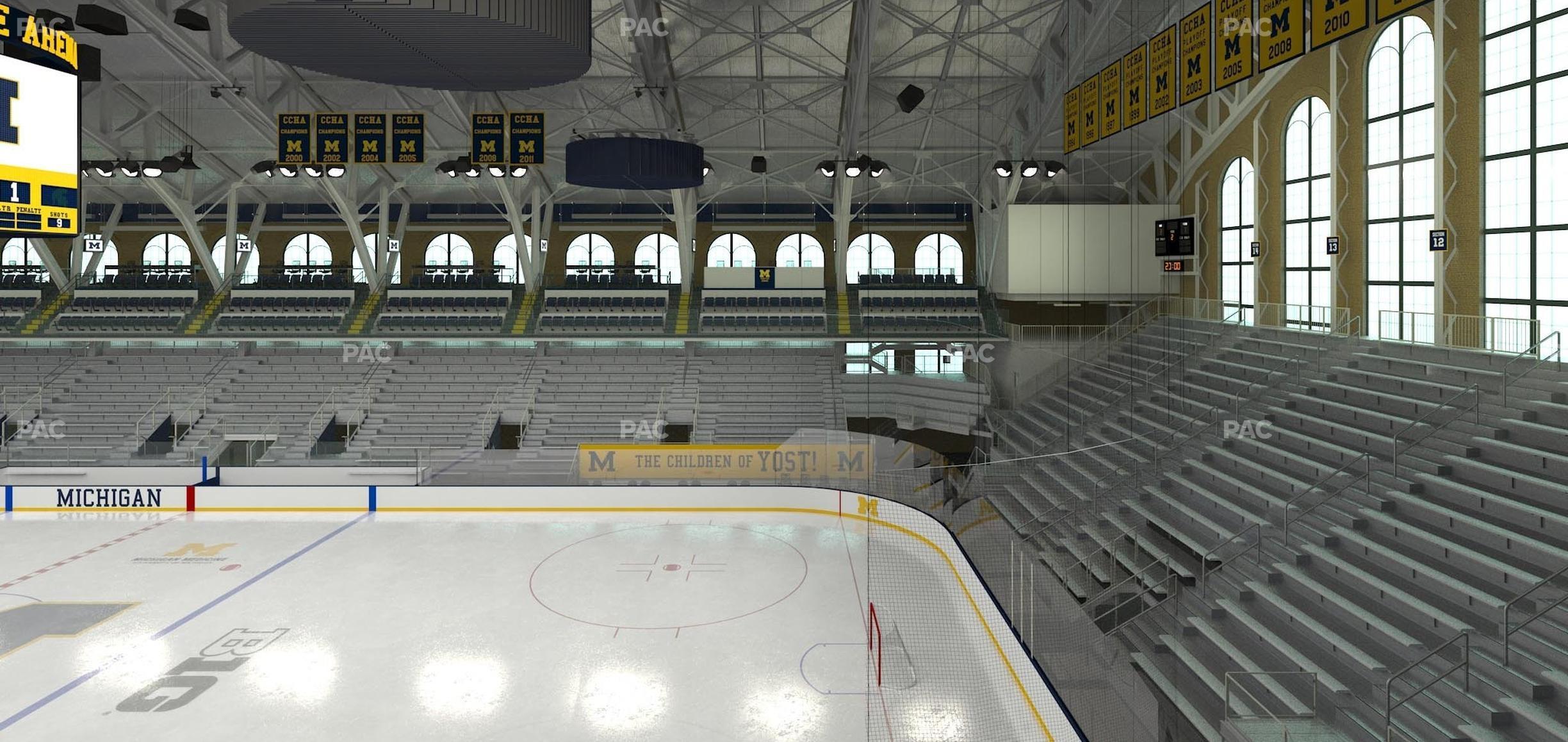 Seating view for Yost Arena Section Champions Box D