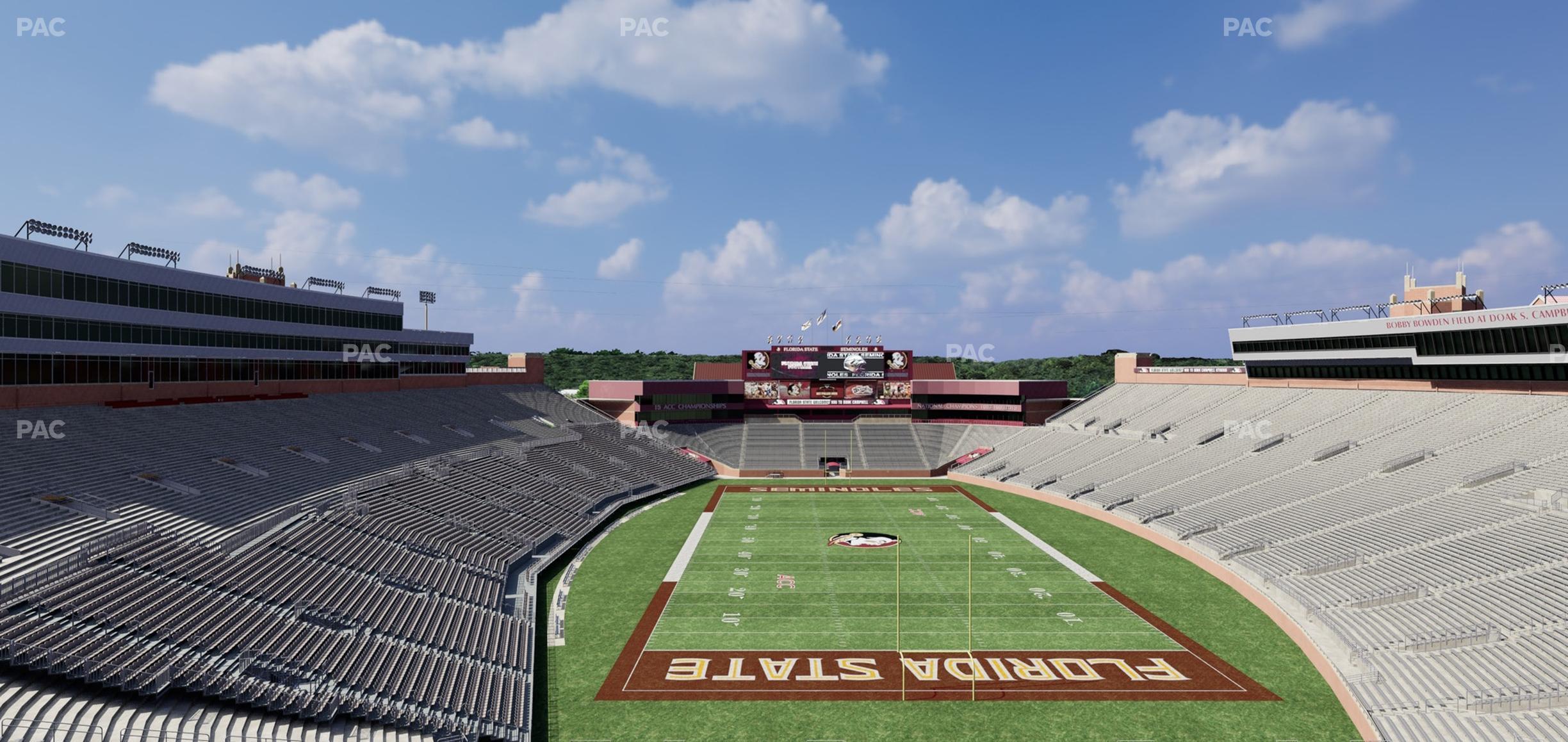 Seating view for Doak Campbell Stadium Section Club 322