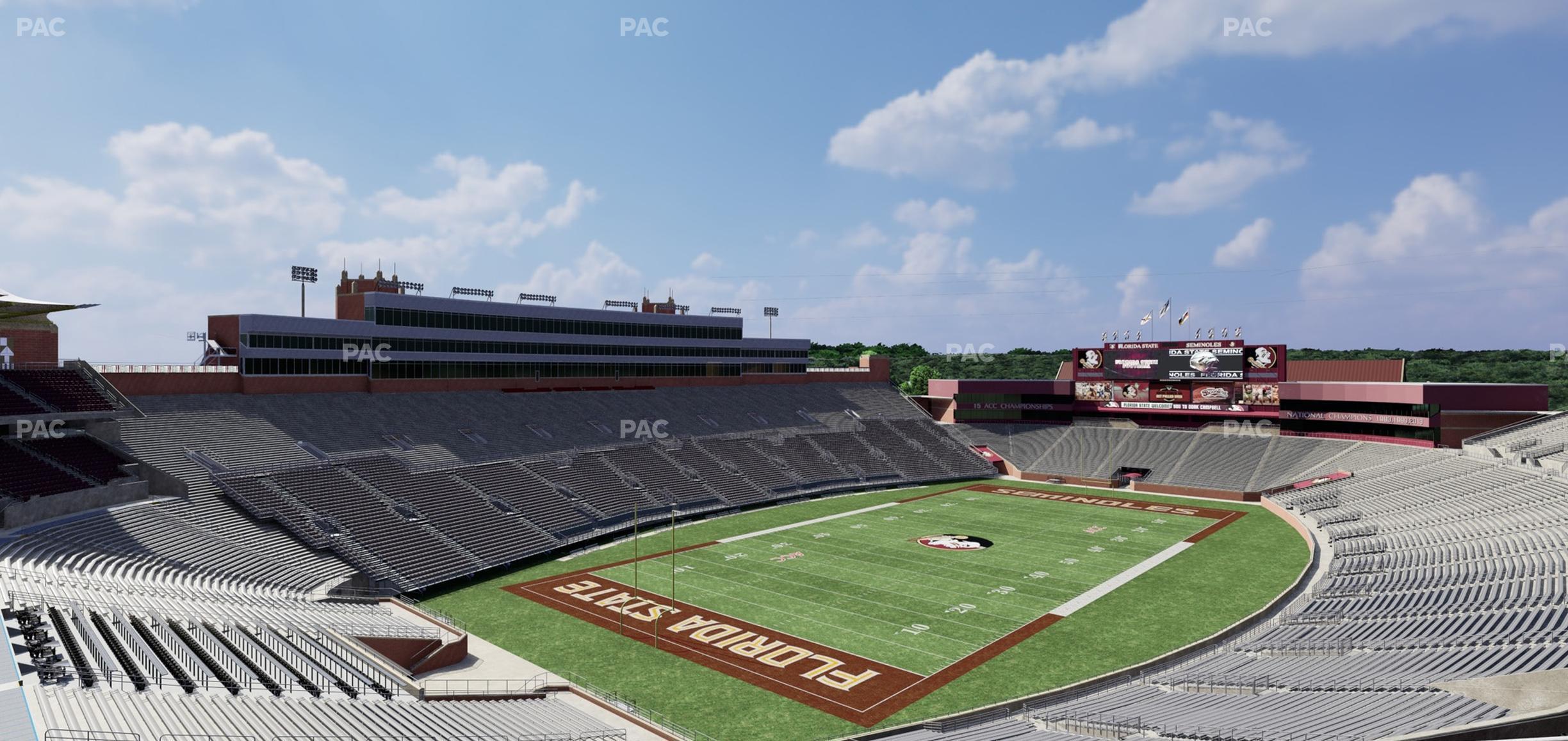 Seating view for Doak Campbell Stadium Section Club 316