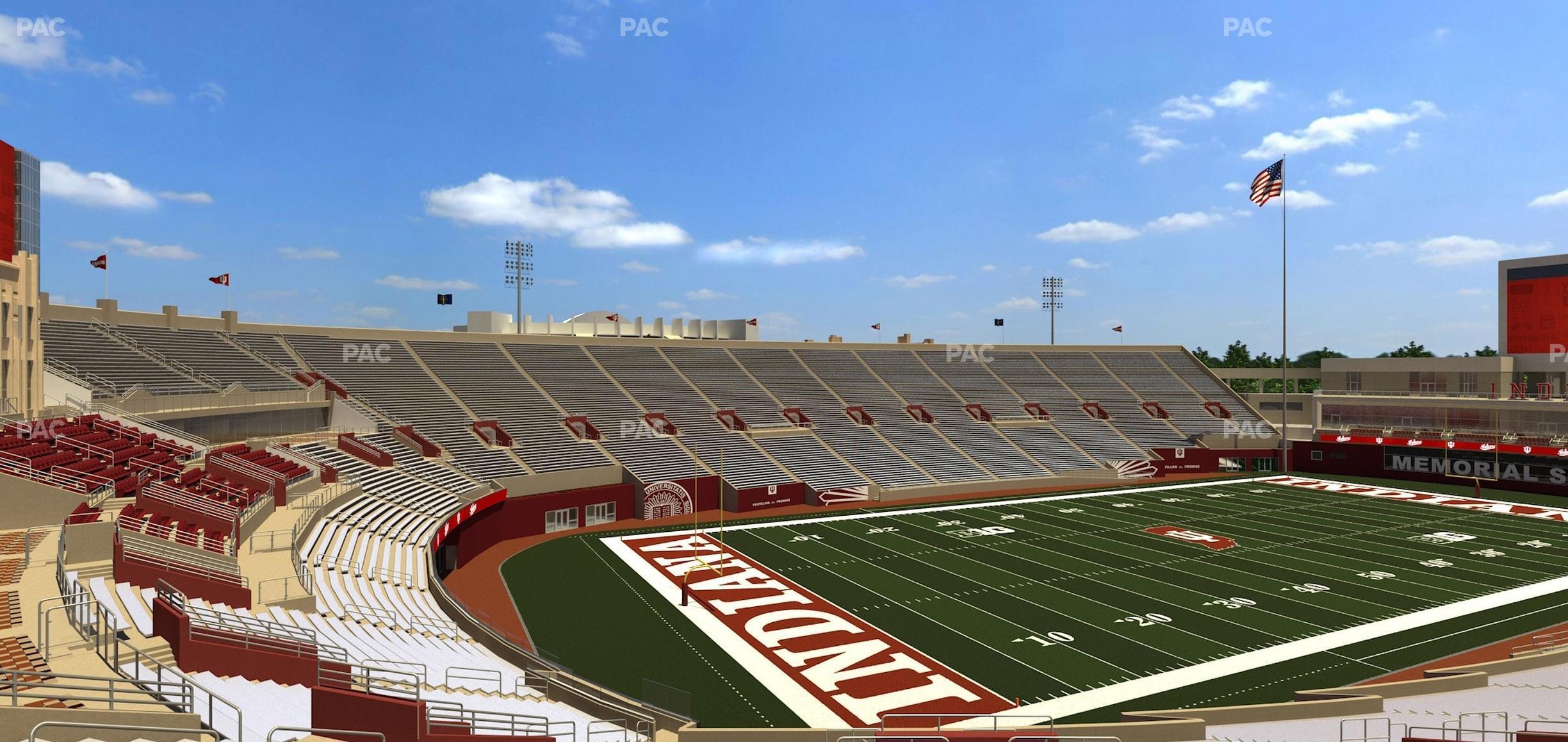 Seating view for Memorial Stadium - Indiana Section 12