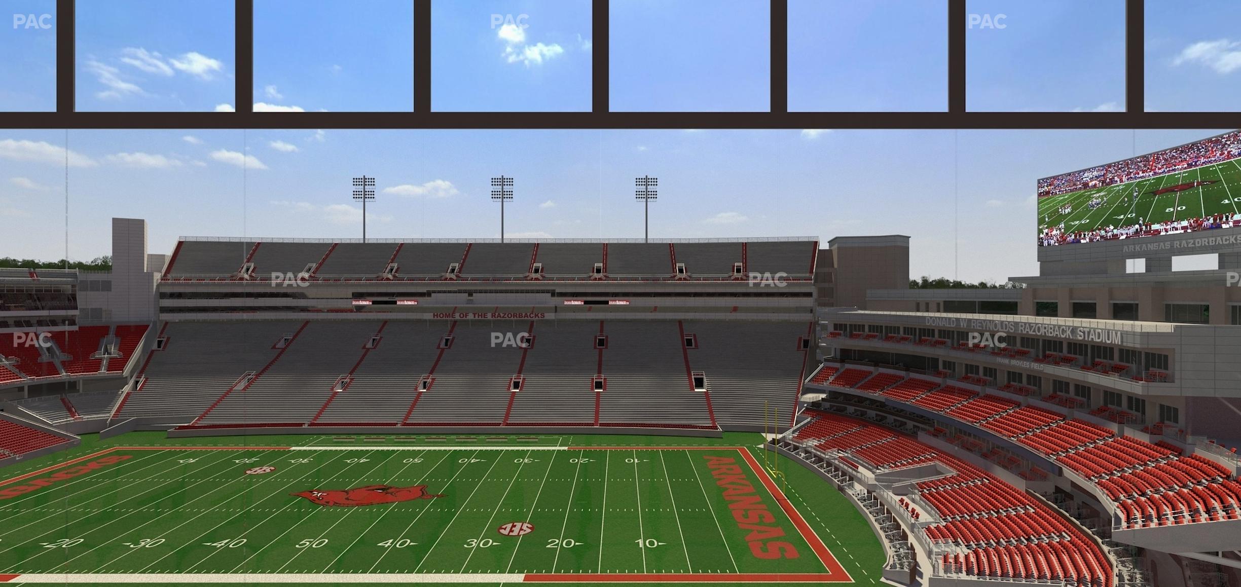 Seating view for Razorback Stadium Section 334