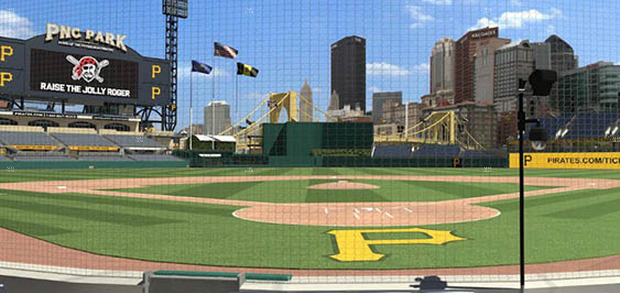 Seating view for PNC Park Section Home Plate Club 17