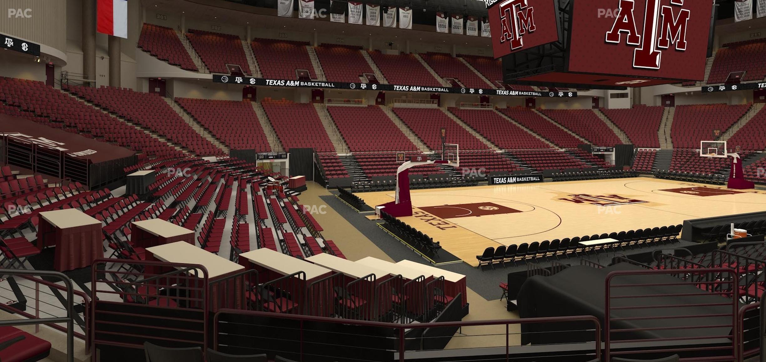 Seating view for Reed Arena Section 124