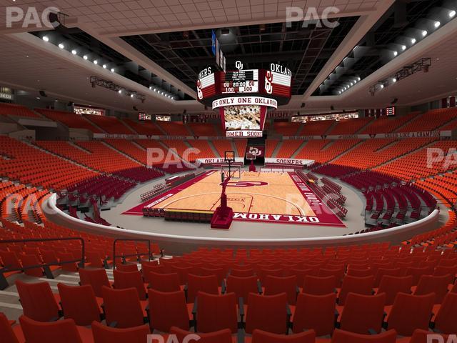 Seating view for Lloyd Noble Center Section 114