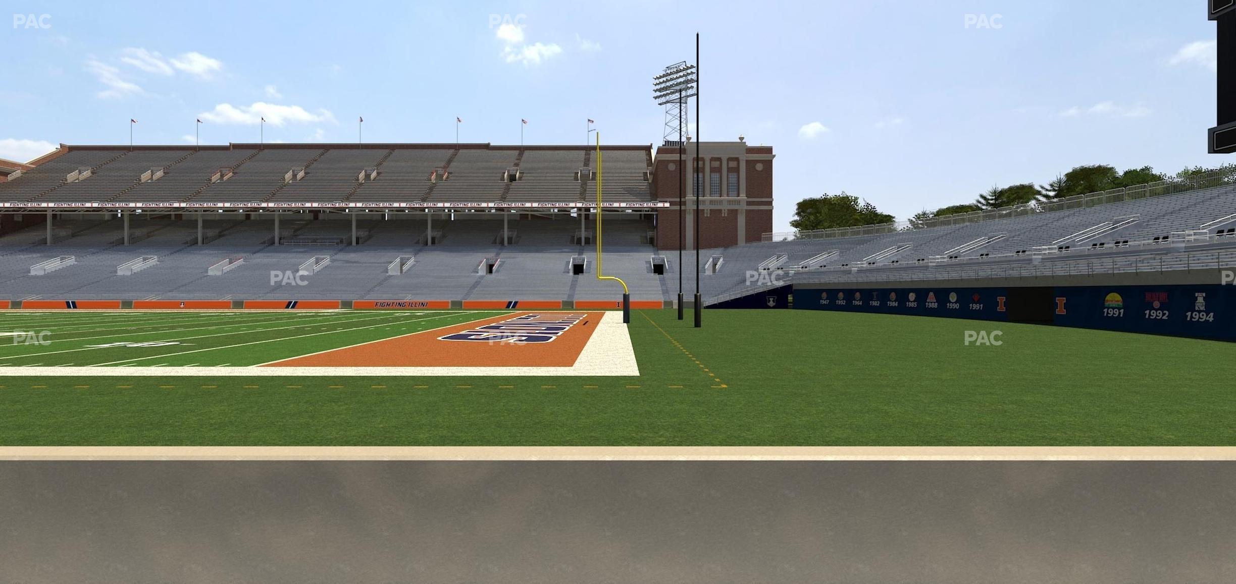 Seating view for Memorial Stadium - IL Section 123