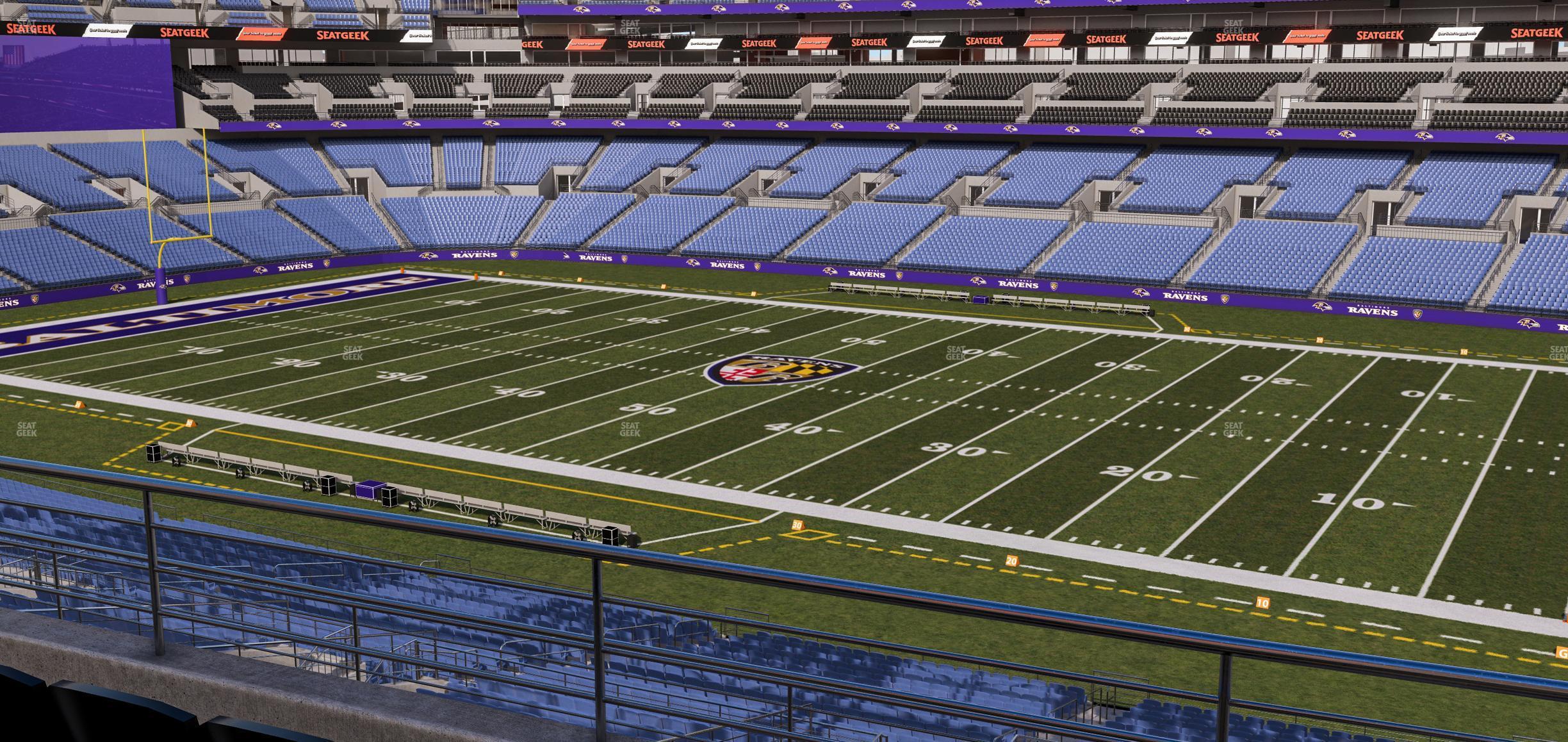 Seating view for M&T Bank Stadium Section 223