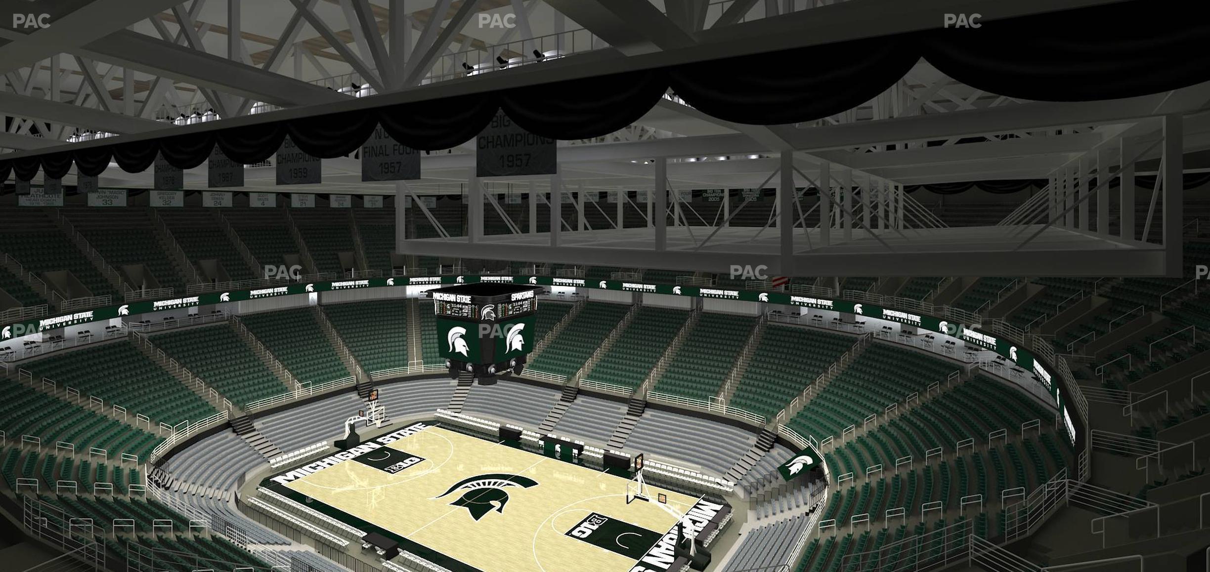 Seating view for Jack Breslin Student Events Center Section Bleachers 223