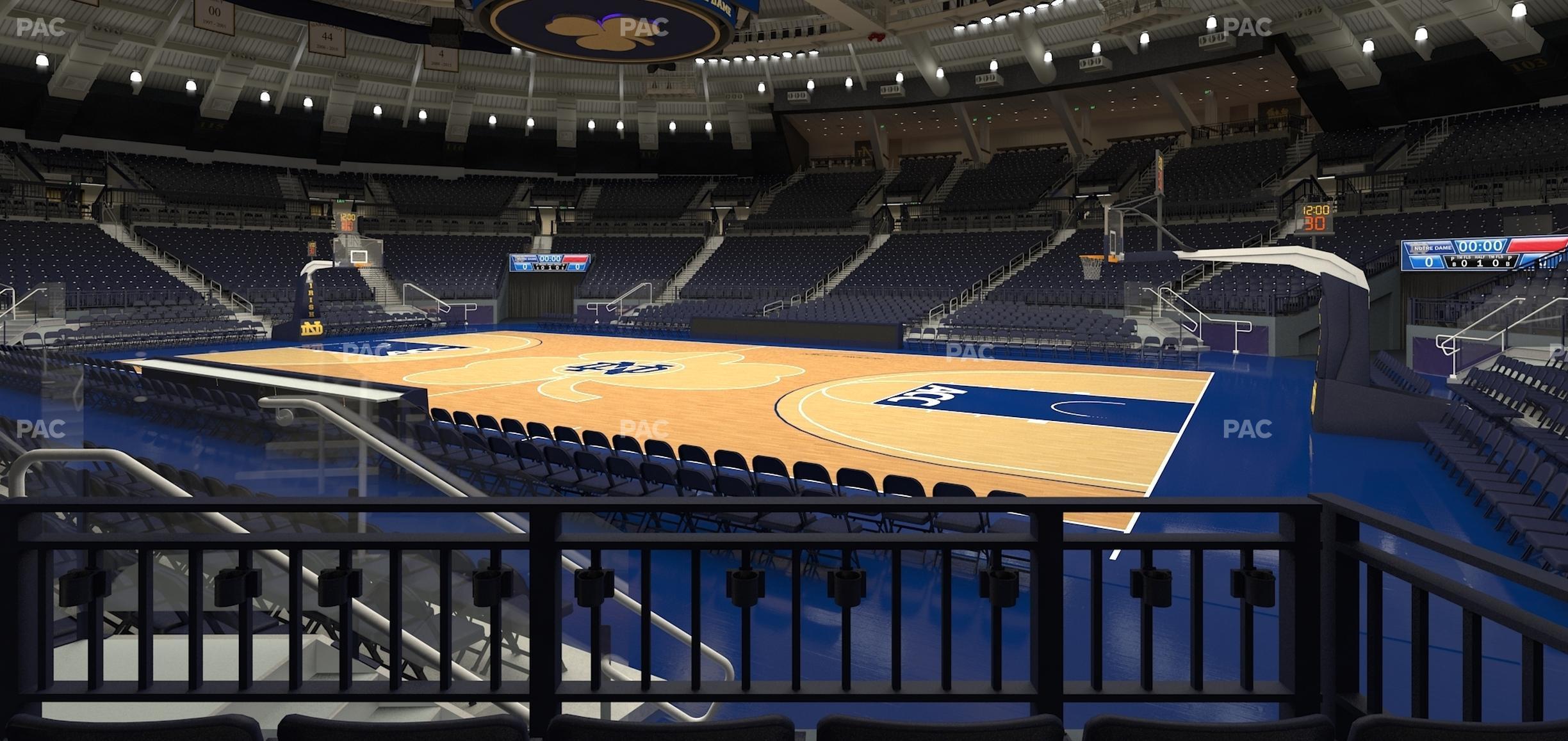 Seating view for Purcell Pavilion at the Joyce Center Section 8