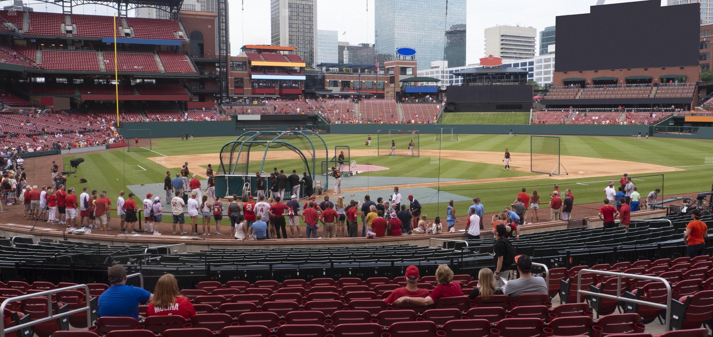 Seating view for Busch Stadium Section Home Field Box 148