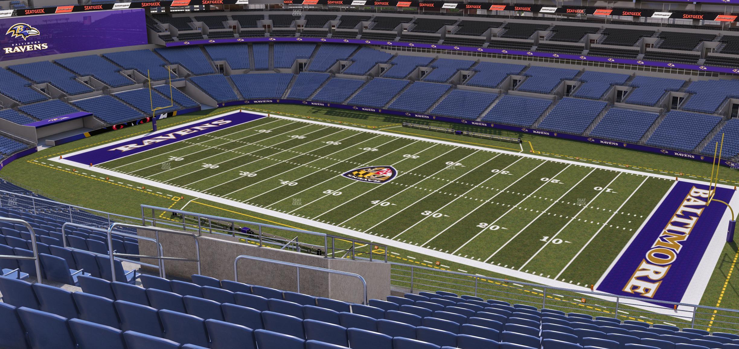 Seating view for M&T Bank Stadium Section 549