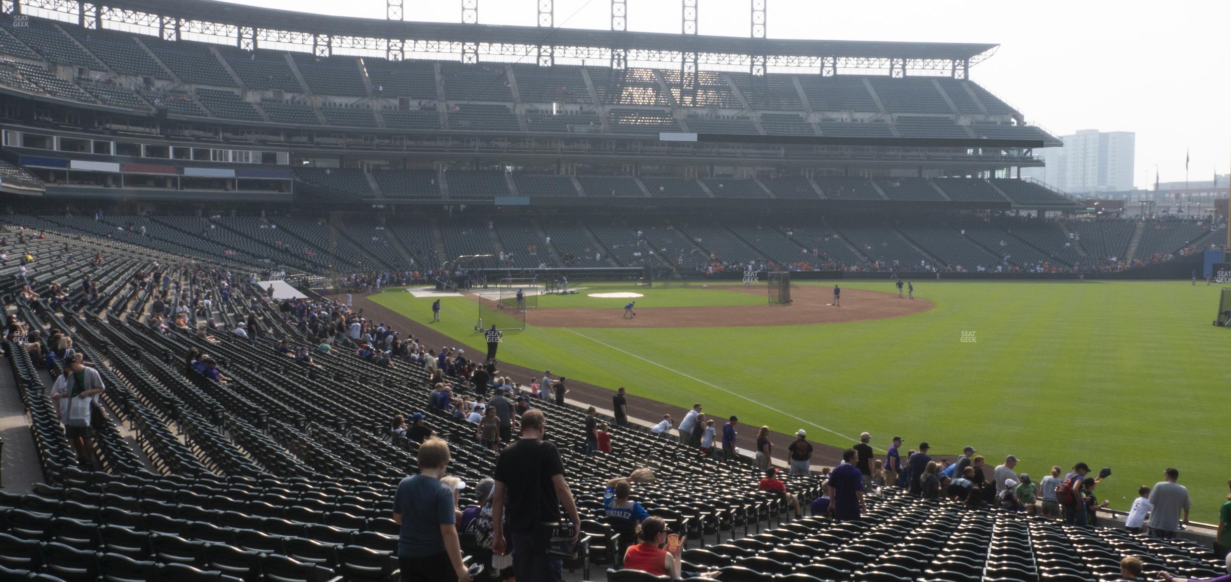 Seating view for Coors Field Section 112